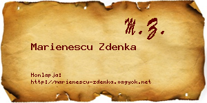 Marienescu Zdenka névjegykártya